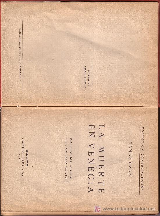 Libros antiguos: Muerte en Venecia - Foto 2