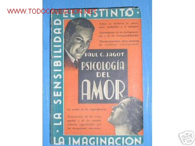 Old books: PSICOLOGIA DEL AMOR..EL INSTINTO. LA SENSIBILIDAD..1935