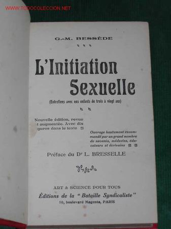 Libros antiguos: LINITIATION SEXUELLE de J.M.Bess&egrave;de - Foto 1