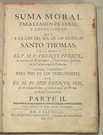 Libros antiguos: SUMA MORAL, LIBRO DE 1775, ENCUADERNADO EN PERGAMINO. - Foto 1