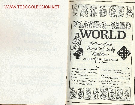 Old books: PLAYING-CARD WORLD - Newsletter of the International PLAYING-CARD SOCIETY