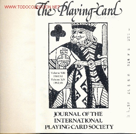 Old books: THE PLAYING-CARD- Journal of the International Playing-Card Society