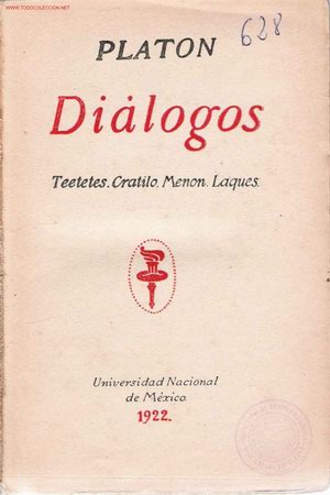 Libros antiguos: Di&aacute;logos / Plat&oacute;n  ( Contiene: Teetetes ; Cratilo ; Men&oacute;n ; Laques) - Foto 1