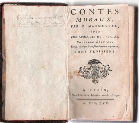 Libros antiguos: Contes Moraux ( Tomos III y IV) - Foto 1