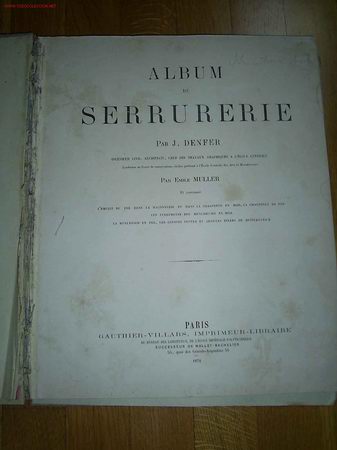 Libros antiguos: Album de Serrurerie - Foto 1