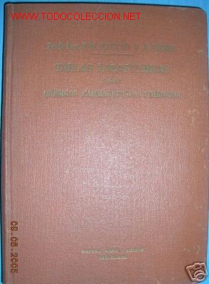 Libros antiguos: TABLAS LOGARITMICAS.PARA QUIMICOS,MEDICOS, ETC.A&Ntilde;O 1925 - Foto 1