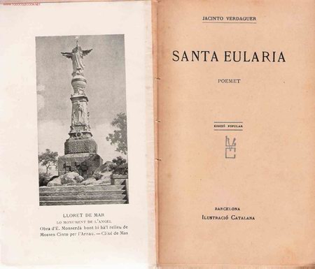 Libros antiguos: Santa Eularia : poemet / Jacinto Verdaguer - Foto 1