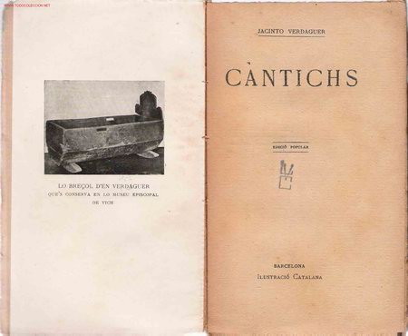 Libros antiguos: Cantichs / Jacinto Verdaguer - Foto 1