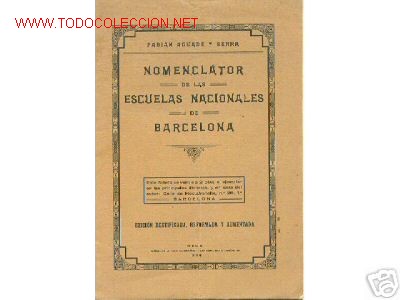 Old books: NOMENCLATOR DE LAS ESCUELAS NACIONALES.REUS 1928
