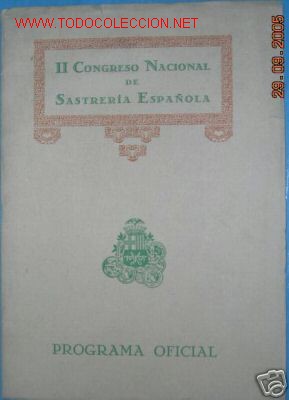 Old books: II CONGRESO DE SATRERIA ESPA&Ntilde;OLA. PROGRAMA OFICIAL.