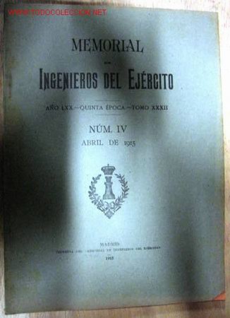 Libros antiguos: Memorial de ingenieros del Ej&eacute;rcito. Abril de 1915. - Foto 1