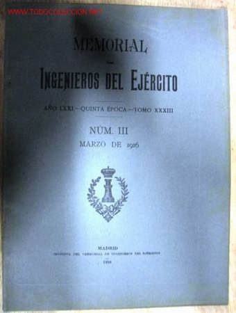 Libros antiguos: Memorial de ingenieros del Ej&eacute;rcito. Marzo de 1916. - Foto 1