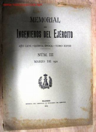 Libros antiguos: Memorial de ingenieros del Ej&eacute;rcito. Marzo de 1911. - Foto 1