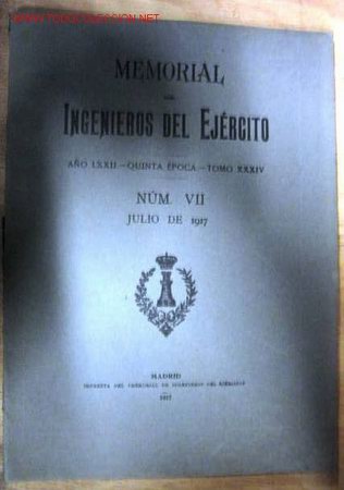 Libros antiguos: Memorial de ingenieros del Ej&eacute;rcito. Julio de 1917. - Foto 1