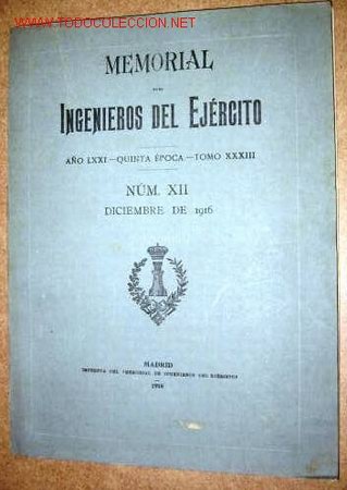 Libros antiguos: Memorial de ingenieros del Ej&eacute;rcito. A&ntilde;o 1916. - Foto 1