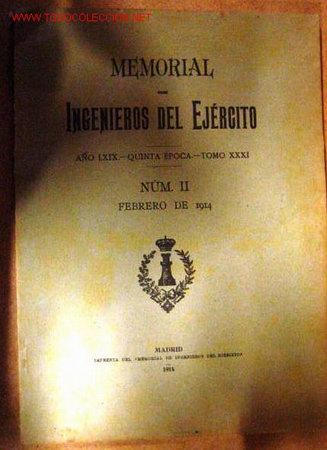 Libros antiguos: Memorial de Ingenieros del Ej&eacute;rcito. A&ntilde;o 1914, 100 p&aacute;ginas aprox. - Foto 1
