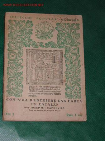 Libros antiguos: COM SHA DESCRIURE UNA CARTA EN CATAL&Agrave;? de Josep M. Capdevila - 1926 - Foto 1