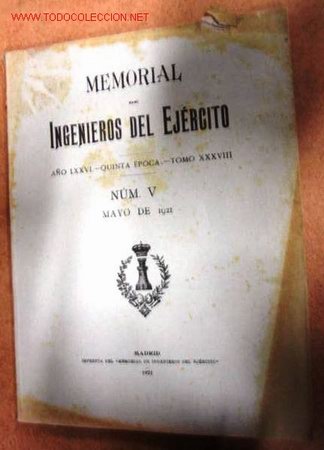 Libros antiguos: Memorial de Ingenieros del Ej&eacute;rcito. A&ntilde;o 1921. 88 p&aacute;ginas. - Foto 1