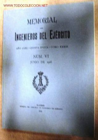 Libros antiguos: Memorial de Ingenieros del Ej&eacute;rcito. A&ntilde;o 1916. - Foto 1