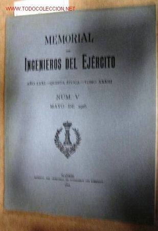 Libros antiguos: Memorial de Ingenieros del Ej&eacute;rcito. A&ntilde;o 1916. - Foto 1