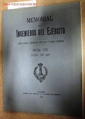 Libros antiguos: Memorial de Ingenieros del Ej&eacute;rcito. A&ntilde;o 1916. - Foto 1