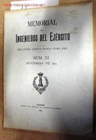 Libros antiguos: Memorial de Ingenieros del Ej&eacute;rcito. A&ntilde;o 1913. - Foto 1