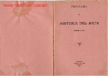 Libros antiguos: Programa historia del arte, primer curso, 1921. - Foto 1