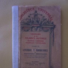 Libros antiguos: LEYENDAS Y NARRACIONES DE ALEJANDRO HERCULANO . Lote 25566379