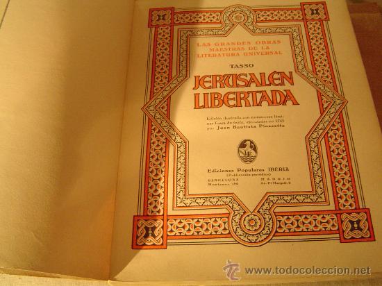 Libros antiguos: Magnifico libro Jerusal&eacute;n Liberada - Foto 2