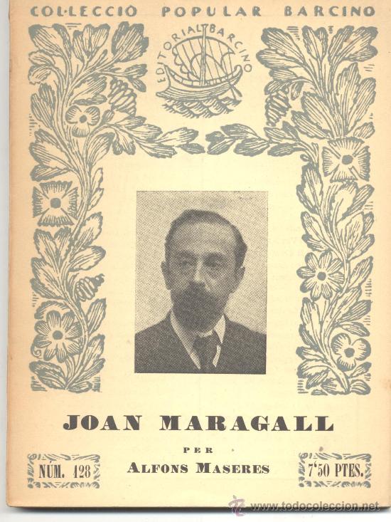 Libros antiguos: JOAN MARAGALL PER ALFONS MASERES BARCINO - Foto 1