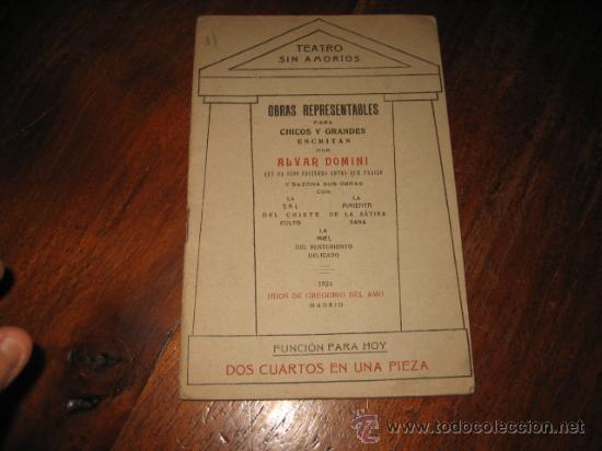 Libros antiguos: DOS CUARTOS EN UNA PIEZA - Foto 1