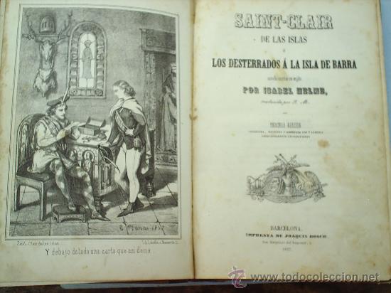 Libros antiguos: SAINT-CLAIR DE LAS ISLAS-los desterrados a la isla de barra 1857 - Foto 1
