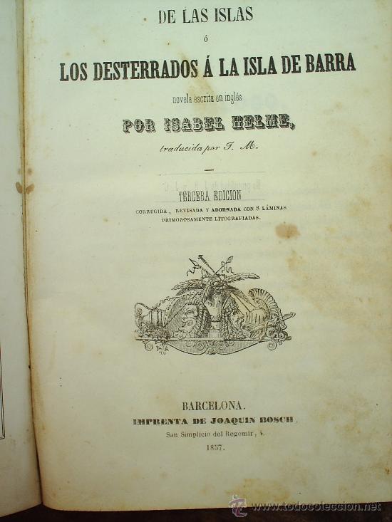 Libros antiguos: SAINT-CLAIR DE LAS ISLAS-los desterrados a la isla de barra 1857 - Foto 3