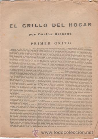 Libros antiguos: EL GRILLO DEL HOGAR. Carlos Dickens - Foto 1