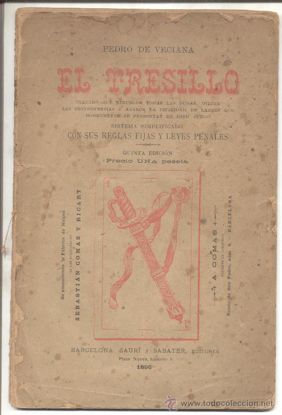 Libros antiguos: EL TRESILLO PEDRO DE VECIANA 1896 - Foto 1