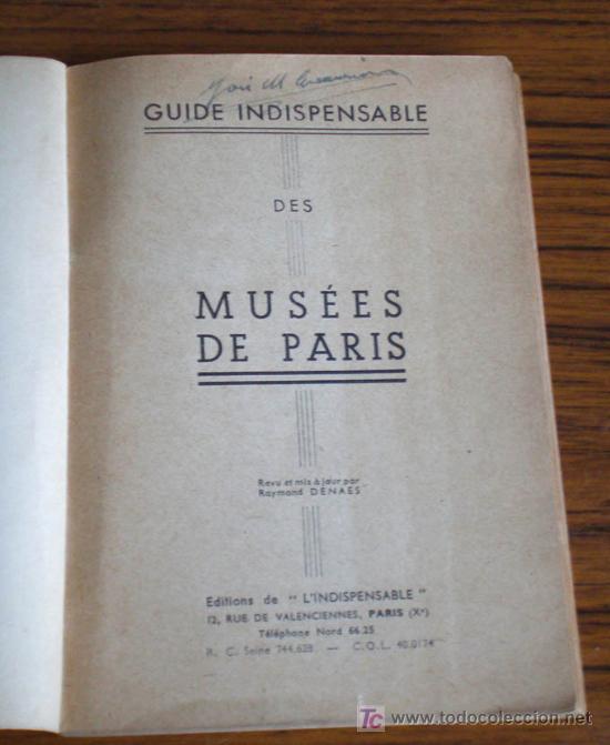 Libros antiguos: MUSEES DE PARIS .. Museo de Par&iacute;s .. Idioma franc&eacute;s - Foto 3