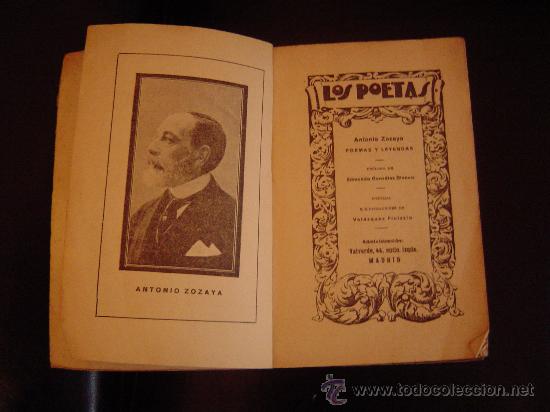 Libros antiguos: Libro LOS POETAS. Antonio Zozaya. - Foto 3