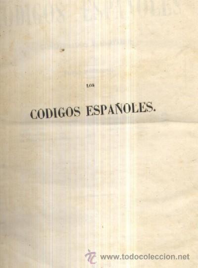 Libros antiguos: LOS CODIGOS ESPA&Ntilde;OLES  (A/ DE- 063) - Foto 1