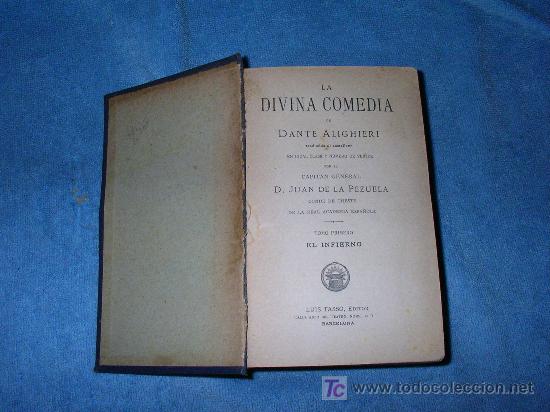 Libros antiguos: LA DIVINA COMEDIA - DANTE ALIGHIERI - A&Ntilde;O 1900. - Foto 2
