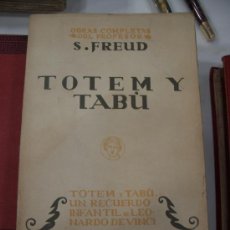 Libros antiguos: TOTEM Y TABÚ. II: UN RECUERDO INFANTIL DE LEONARDO DE VINCI. 