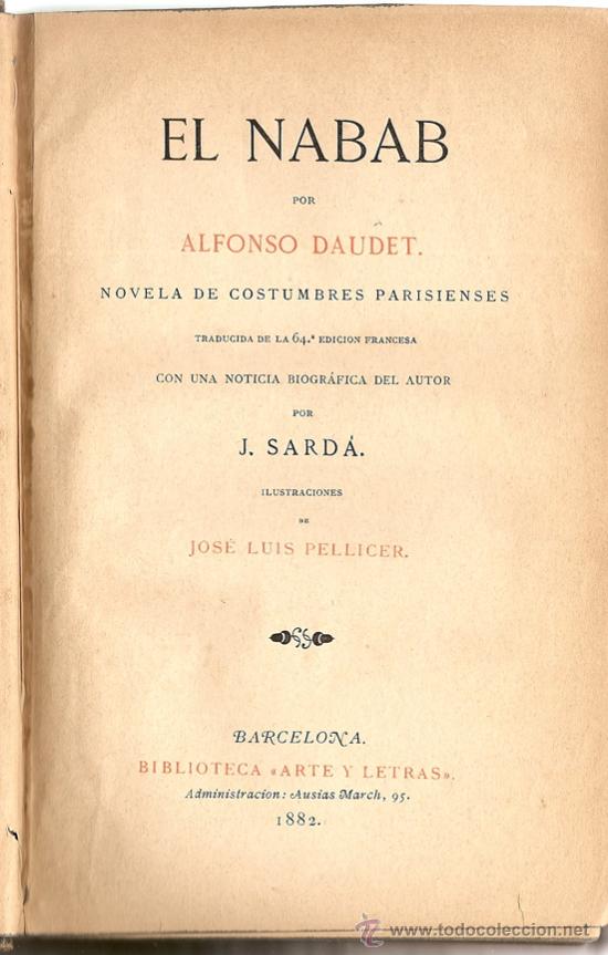 Libros antiguos: El Nabab / Alfonso Daudet.- Ed. 1882 - Foto 2