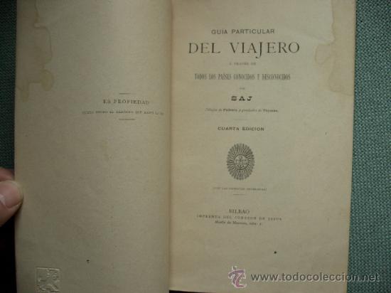 Libros antiguos: GUIA PARTICULAR DEL VIAJERO.SAJ. - Foto 3