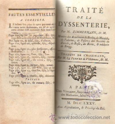Libros antiguos: TRAITE DE LA DYSSENTERIE (A-MEDI-051) - Foto 1