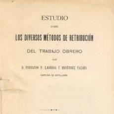 Libros antiguos: 1920 METODOS RETRIBUCION TRABAJO OBRERO