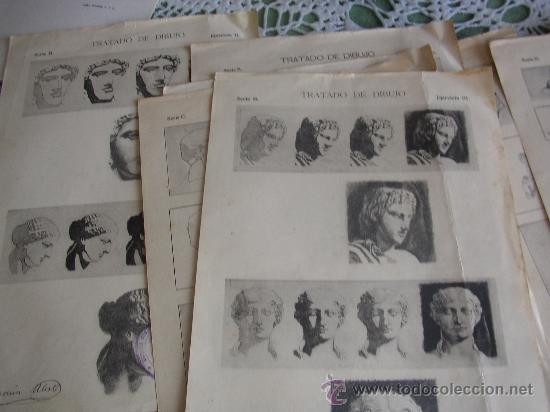 Libros antiguos: Ocho l&aacute;minas de Tratado de Dibujo. - Foto 1