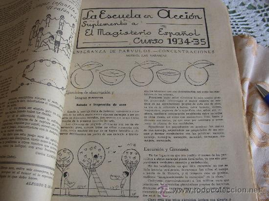Livres anciens: La escuela en Acci&oacute;n curso 1934-1935 (Lecciones y directrices para el Maestro)