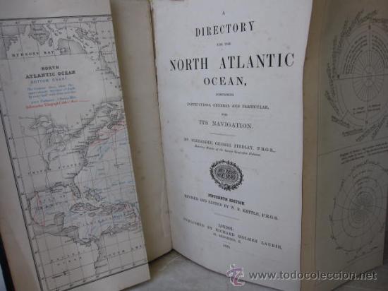 Libros antiguos: MANUAL PARA LA NAVEGACION EN EL ATLANTICO NORTE - Findlay, Alexander George LONDON 1895 - Foto 3 - 13746049