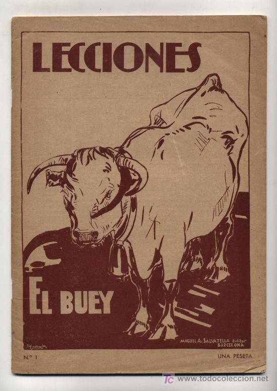 Libros antiguos: Lecciones n&ordm; 1. El buey. Editorial Salvatella. - Foto 1