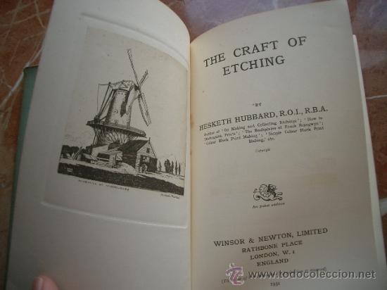 Libros antiguos: Manual de grabado 1931 The Craft of Etching con un grabado original