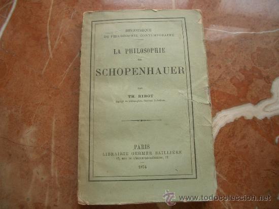Libros antiguos: RARO La Philosophie de Schopenhauer, Ribot 1874 - Foto 1